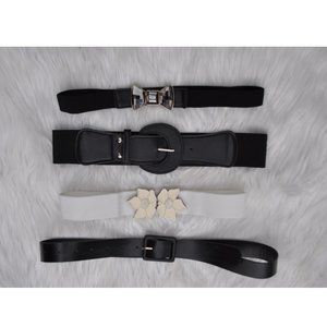 Belt retro vintage women's lot of four belts brand new.
